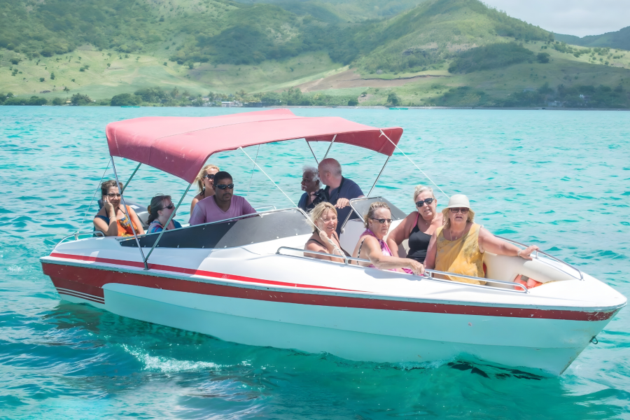 Ile aux Cerfs (Deer Island) by Speedboat 🌴
